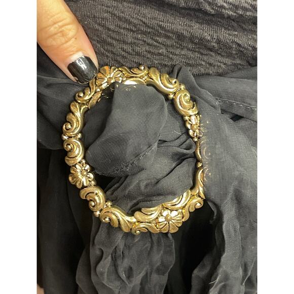 Vintage Exit 1 U.S.A Black Convertible Tube Top or Skirt Boho Chic Size Large - Picture 3 of 6